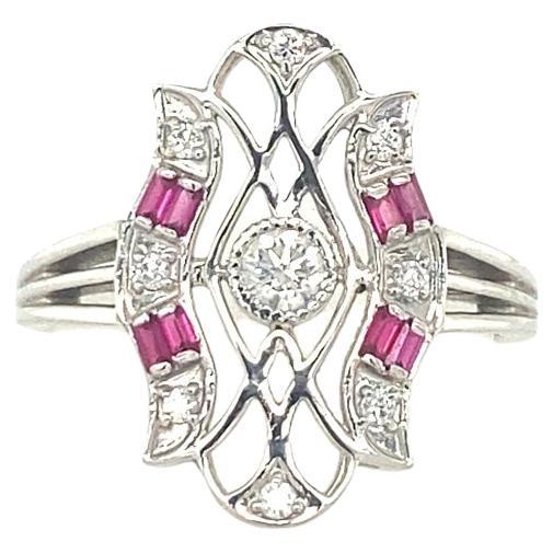 Bass' Fine Jewelry White Gold Vieux Vintage Ring