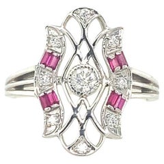 Bass' Fine Jewelry White Gold Vieux Antique Ring