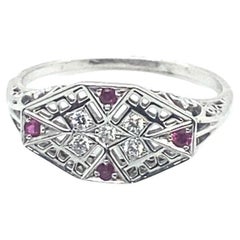 Bass' Fine Jewelry White Gold Vieux Antique Ring