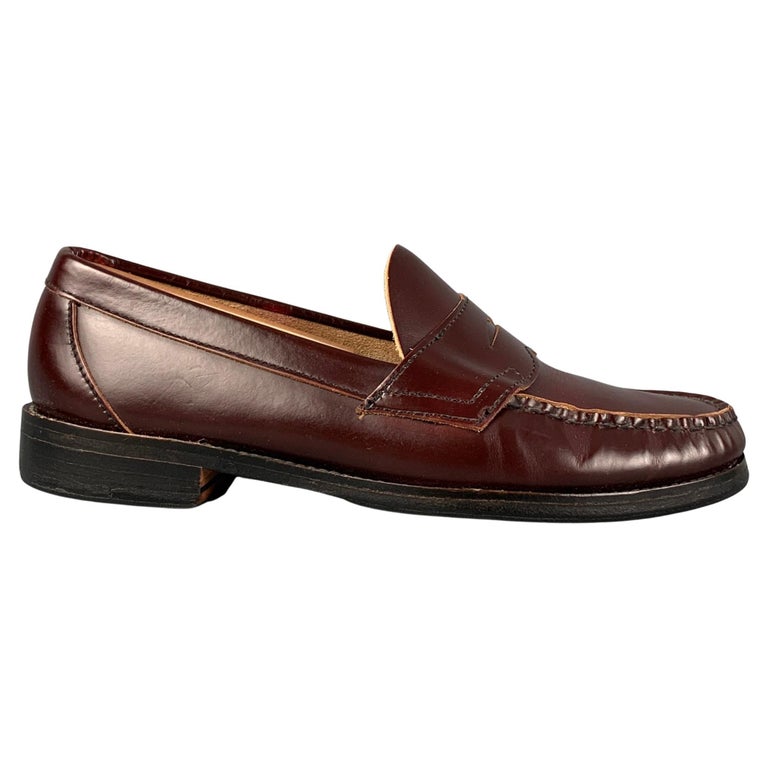 Louis Vuitton Red Leather Hockenheim Slip On Loafers Size 43 at 1stDibs