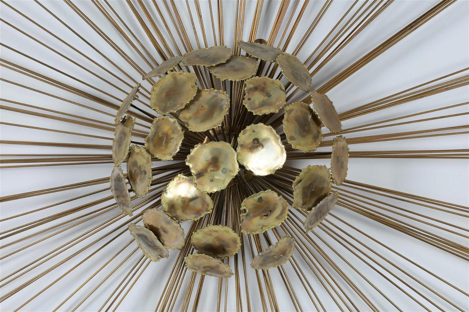 Bass-Sunburst-Wandskulptur in der Art von Curtis Jeré (Moderne der Mitte des Jahrhunderts) im Angebot