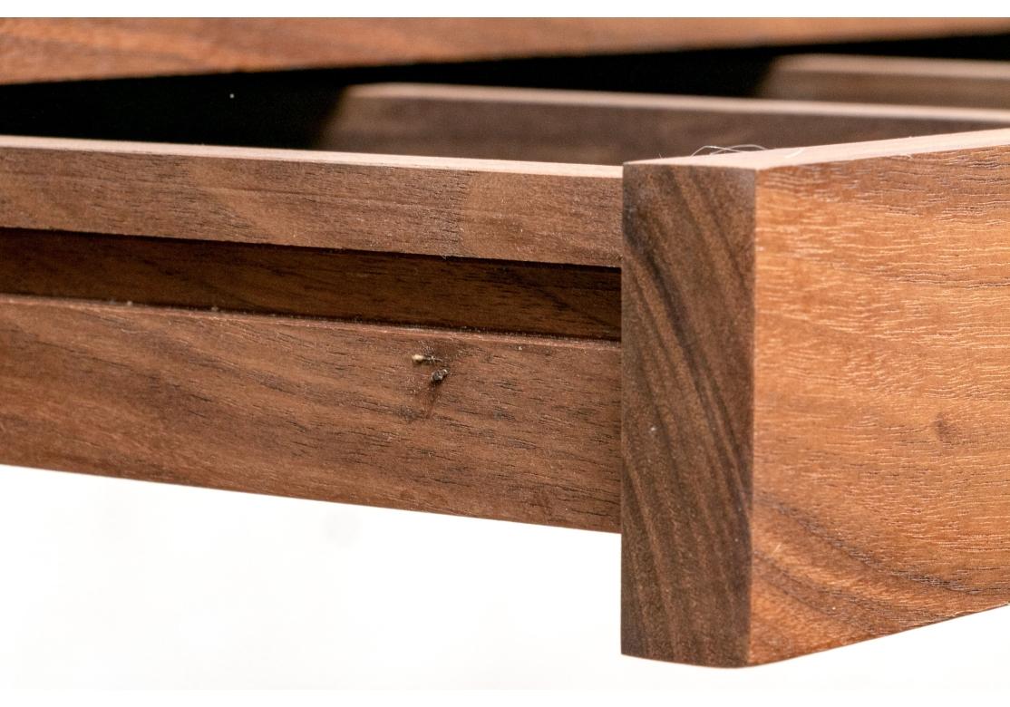 Mid-Century Modern BassamFellow Mid Century Style Solid Wood Leather Top Writing Desk