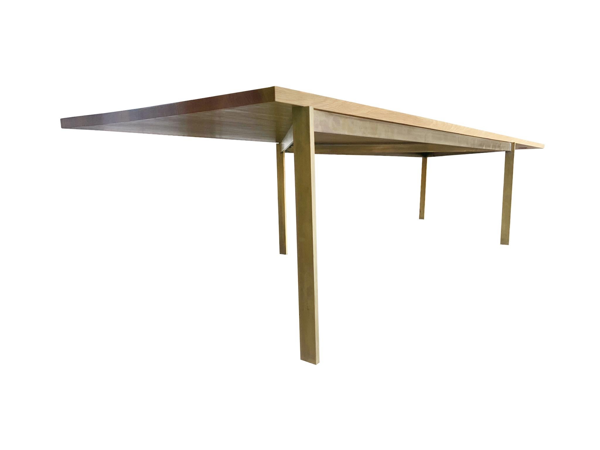 Contemporary BassamFellows Oak Plank Coffee Table