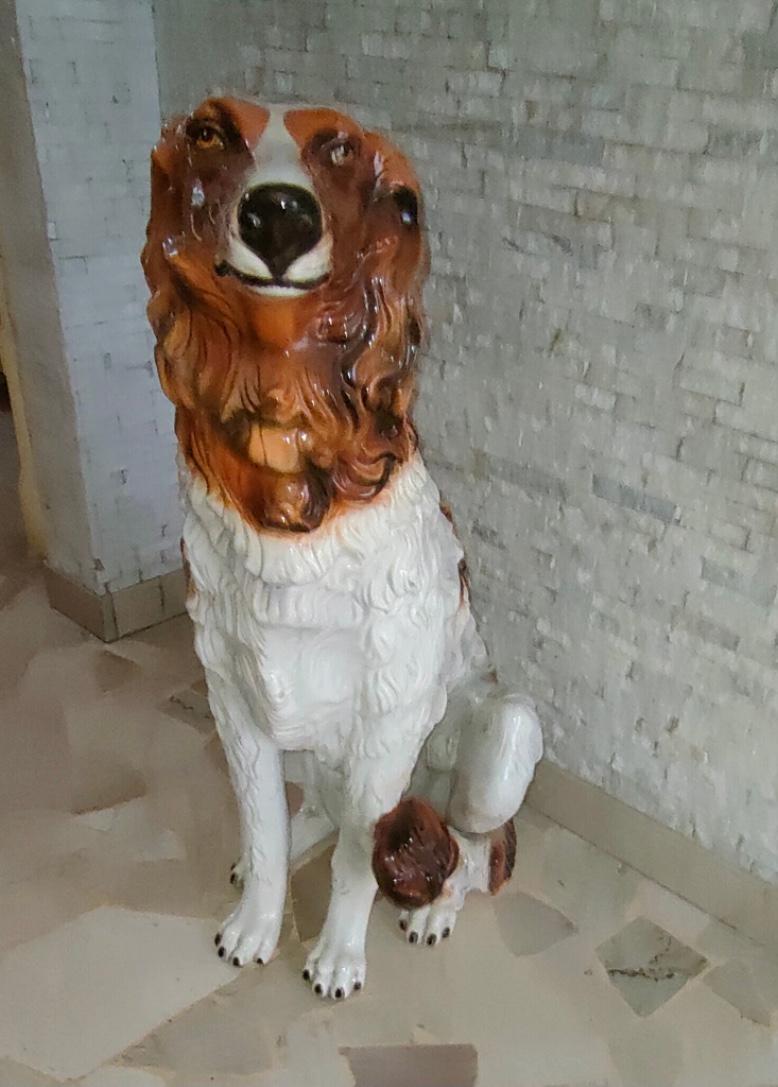 Perro de cerámica de Bassano, 1940, Italia mediados del siglo XX