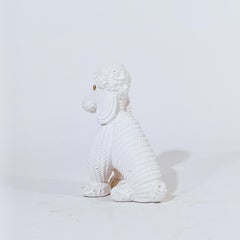 Bassano. Handgefertigter Keramikpudel, Italien, 1980er Jahre