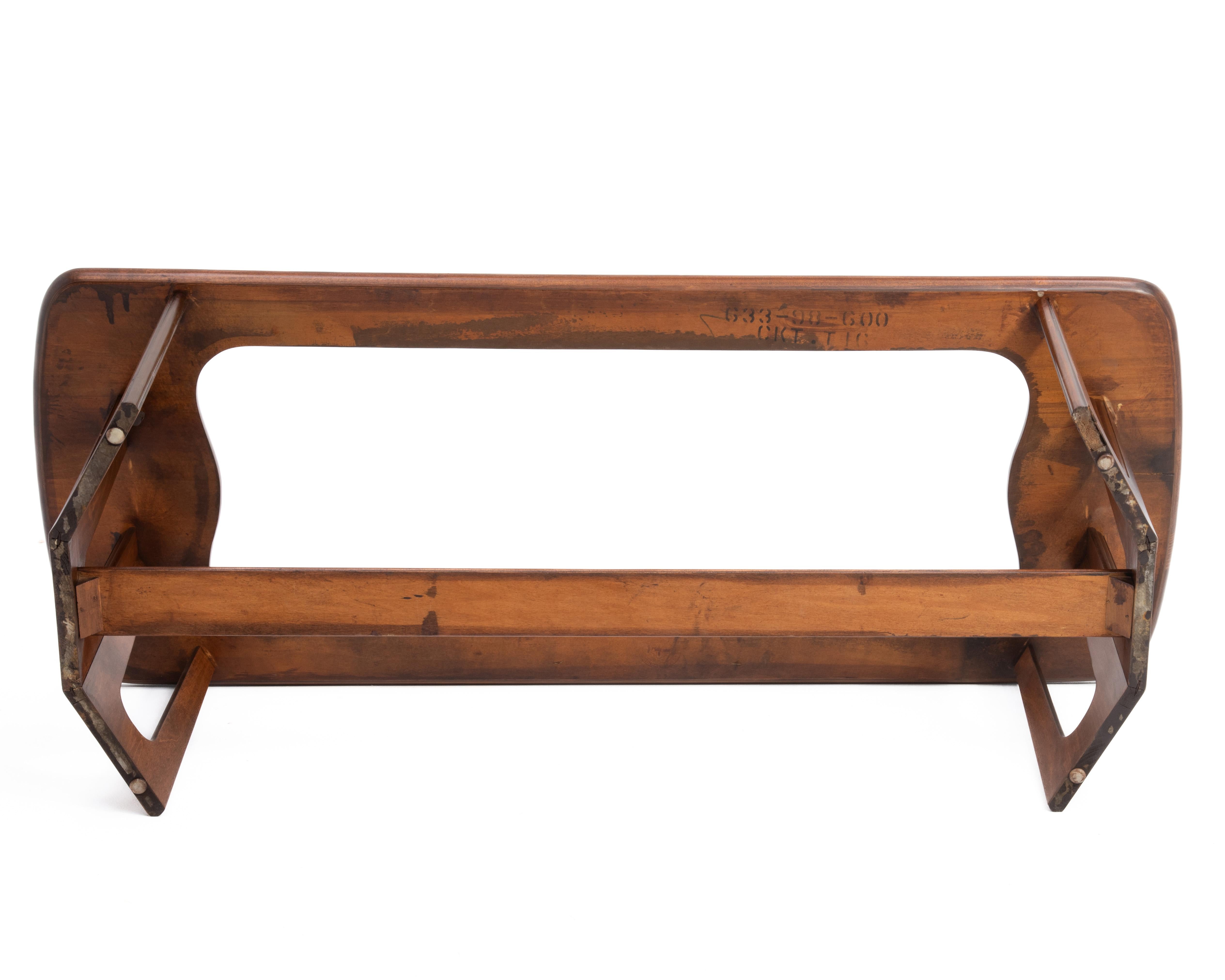 Bassett Coffee Table Mid Century Modern Walnut After Adrian Pearsall For Sale 5