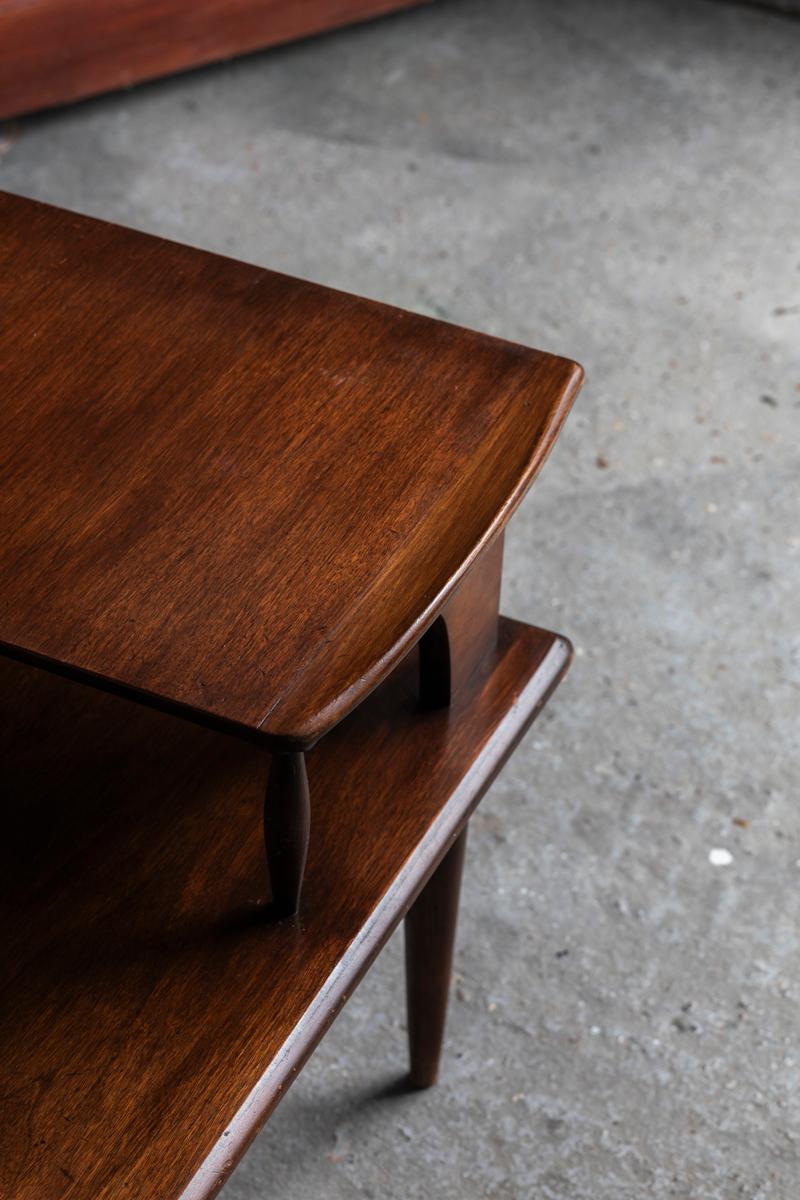 Mid-20th Century Bassett Furniture Side Table in Walnut, made in the USA, 1960s