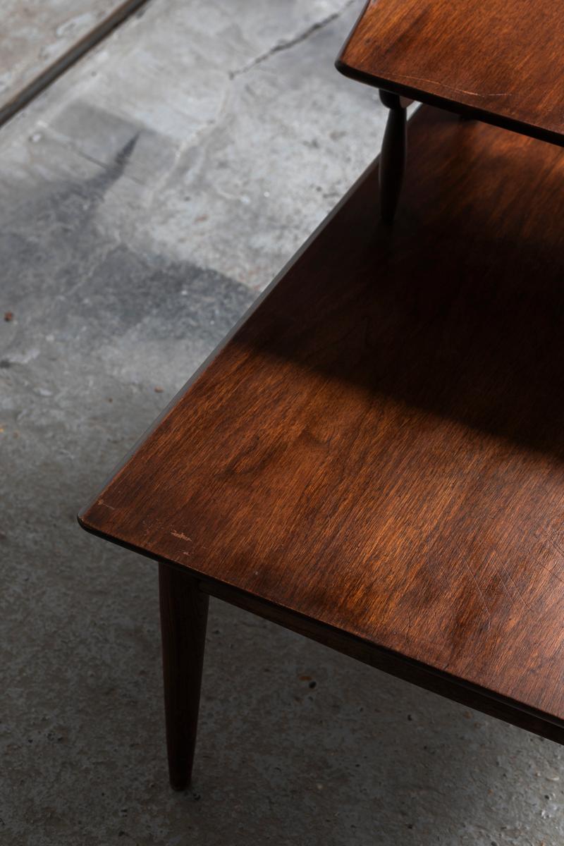 Bassett Furniture Side Table in Walnut, made in the USA, 1960s 1