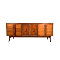 Bassett “Mayan” Mid-Century Modern Vintage Long Lowboy Dresser, circa1960s
