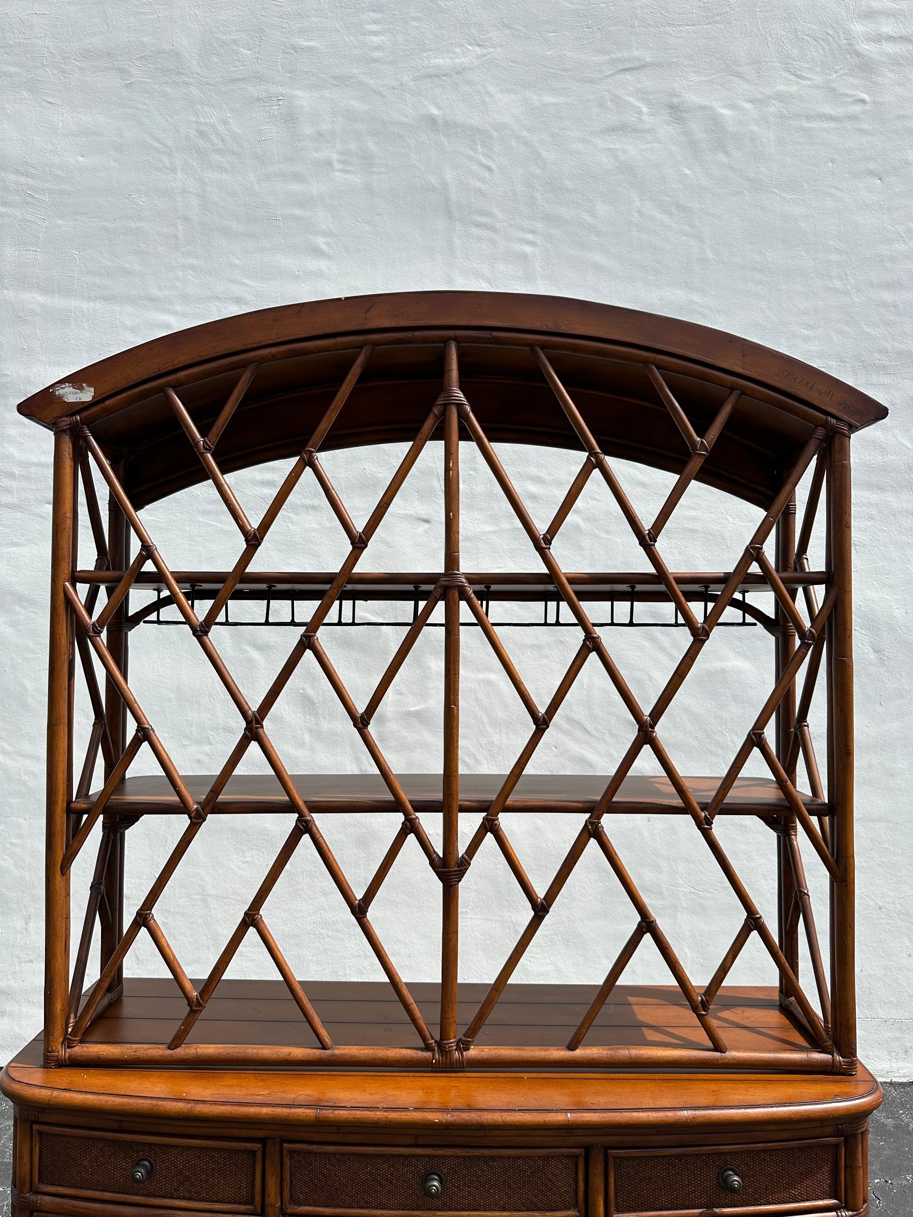 Bassett Ratán Madera Arco Vinoteca Mueble Despensa en venta 7