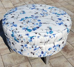 Bassett Round Cotton Ottoman
