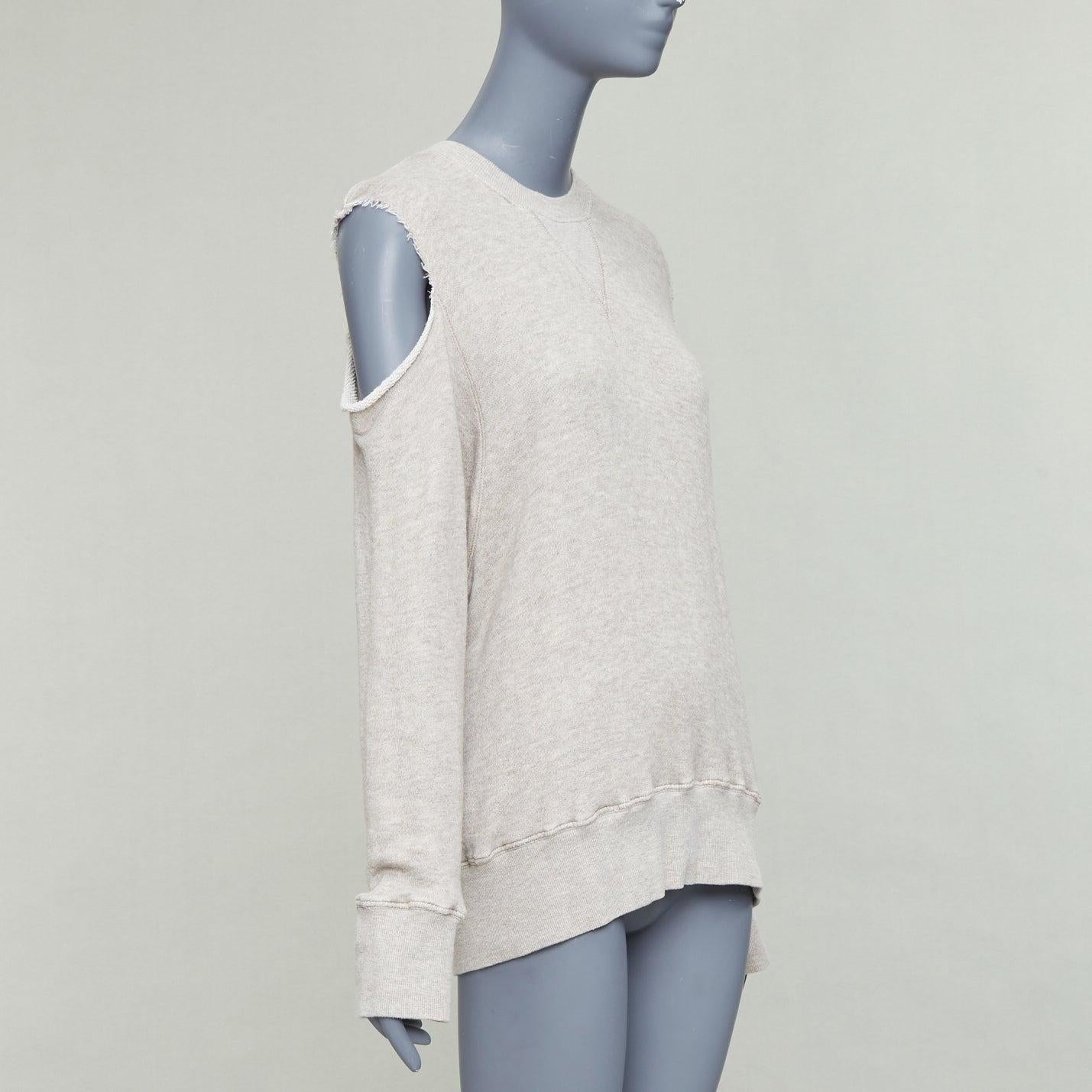 BASSIKE Washed Cut Out Sweat beige cold shoulder frayed sweater Sz1
Référence : NILI/A00094
Marque : BASSIKE
Modèle : Sweat délavé à découpes
Matière : Coton, mélange
Couleur : Beige
Motif : Solide
Fermeture : Pull-over
Détails supplémentaires :