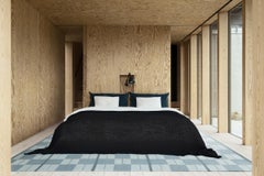 Bastad Blue, Modern Dhurrie or Kilim Rug in Scandinavian Design