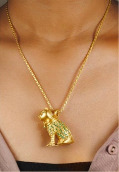 Bastet Amulet With Silver Chain