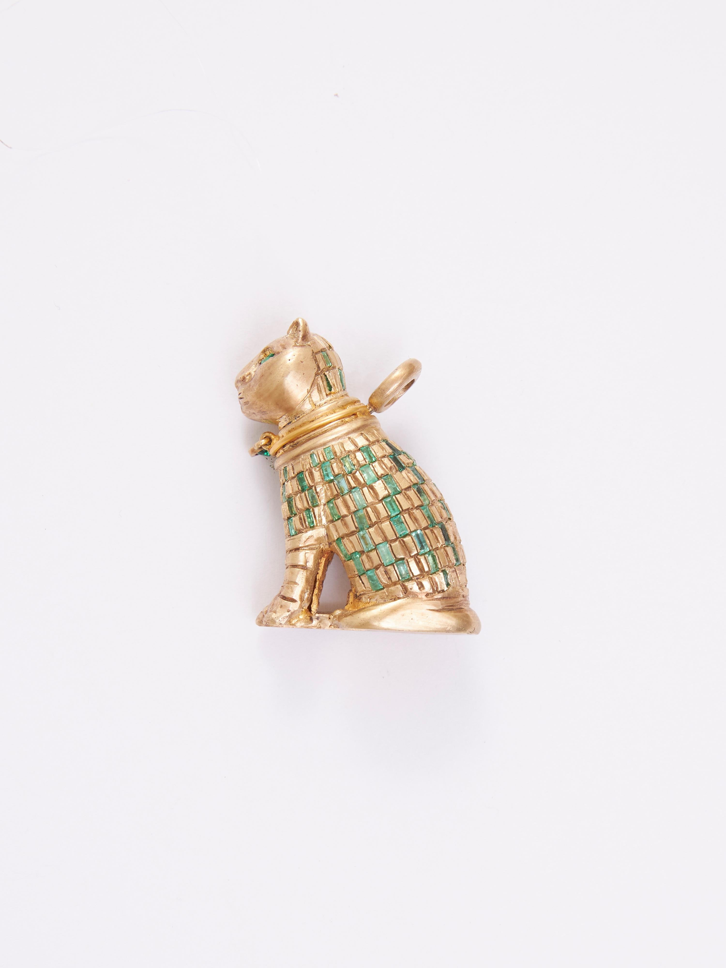 BASTET Amulett (Baguetteschliff) im Angebot