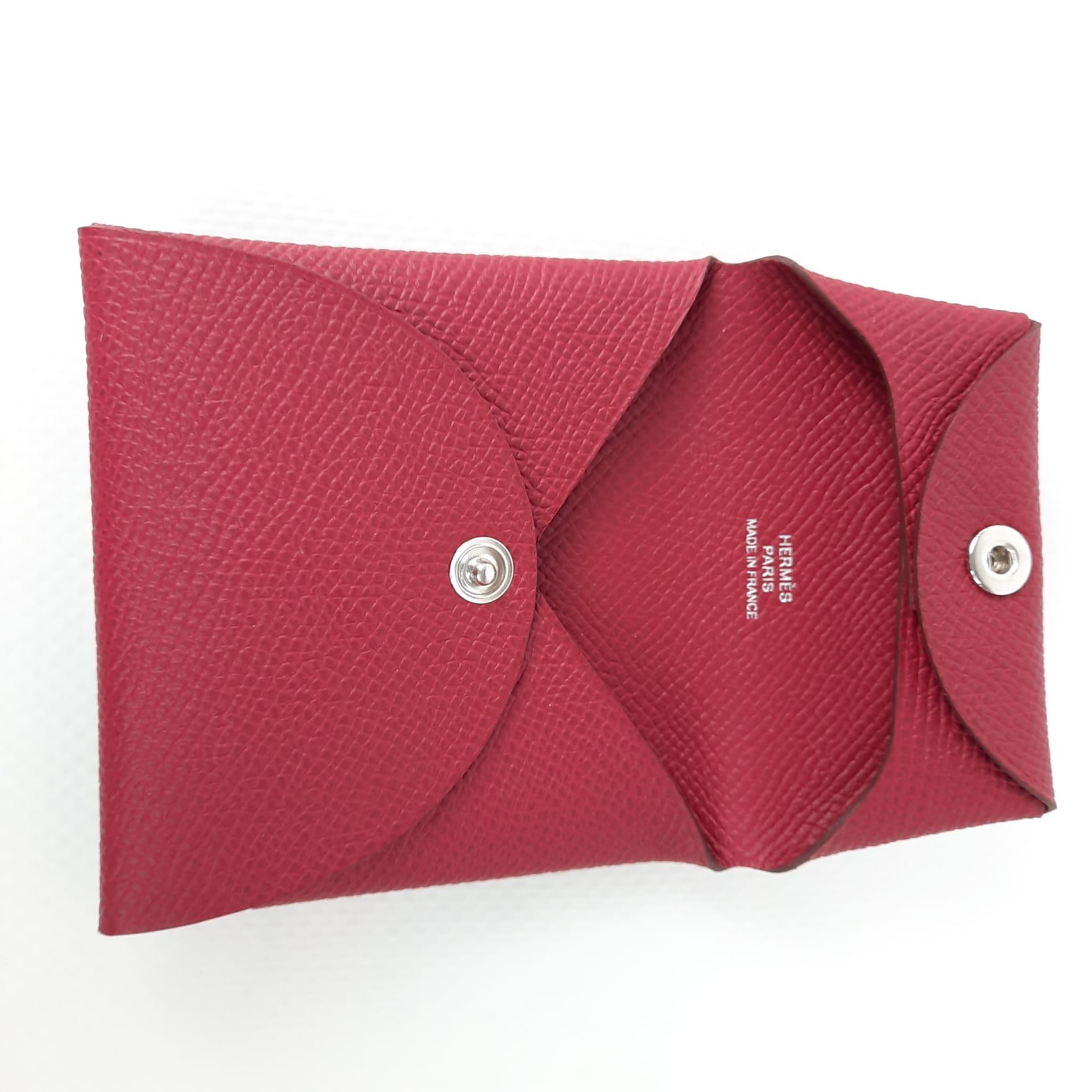 Folded coin purse in Epsom calfskin