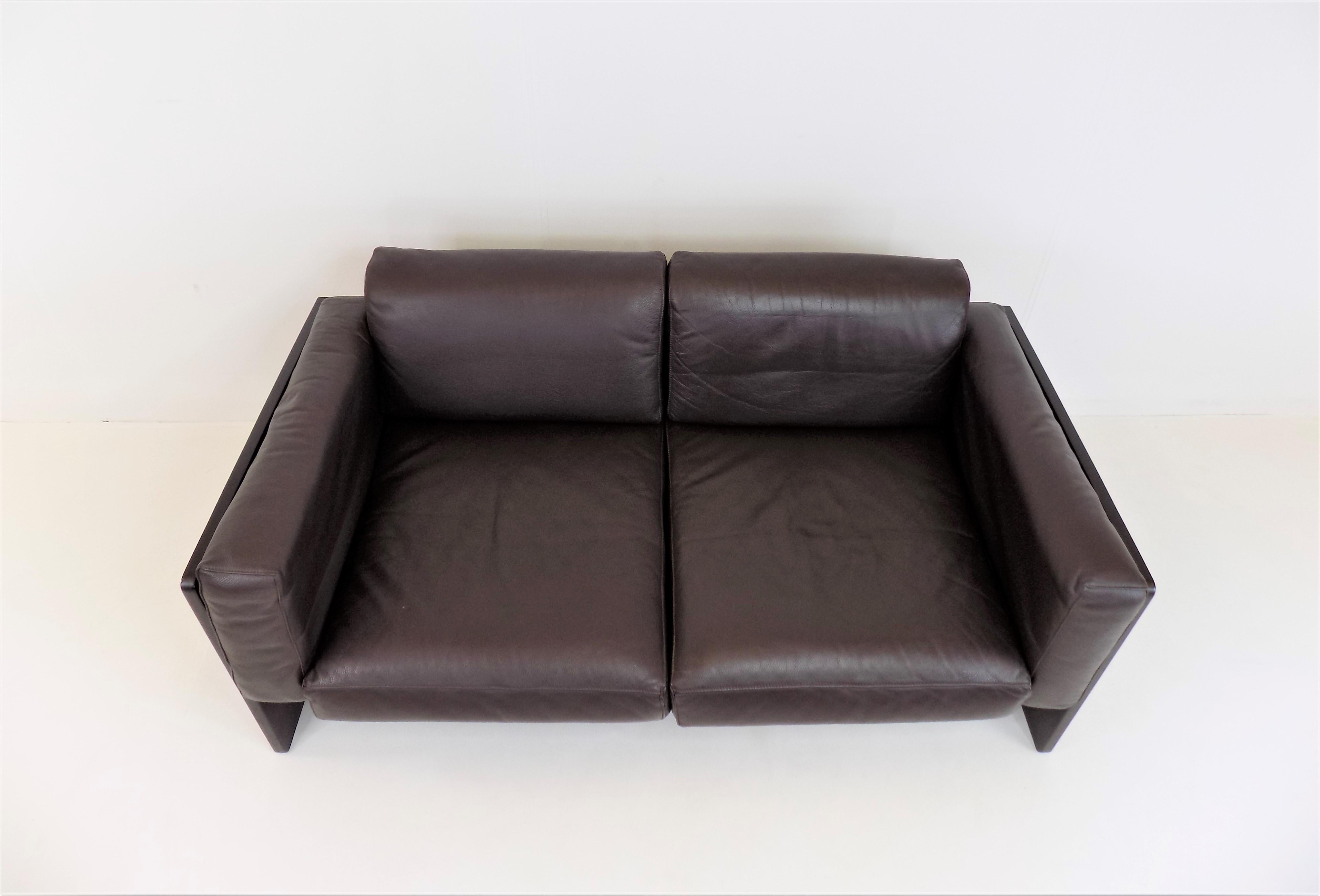 Bastiano 2-Sitzer-Sofa aus Leder von Tobia & Afra Scarpa für Gavina / Knoll, Italien (Italienisch)