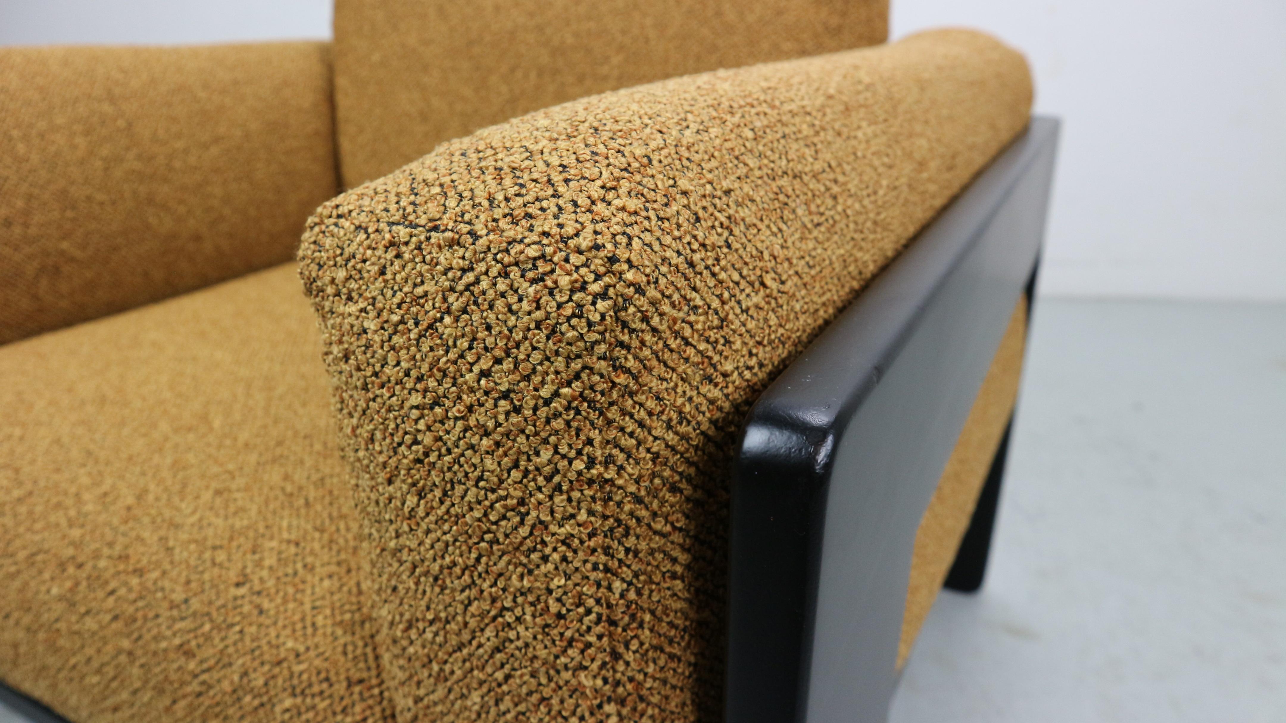 Bastiano Armchair by Afra E Tobia Scarpa for Gavina 70s newly upholstered. 7