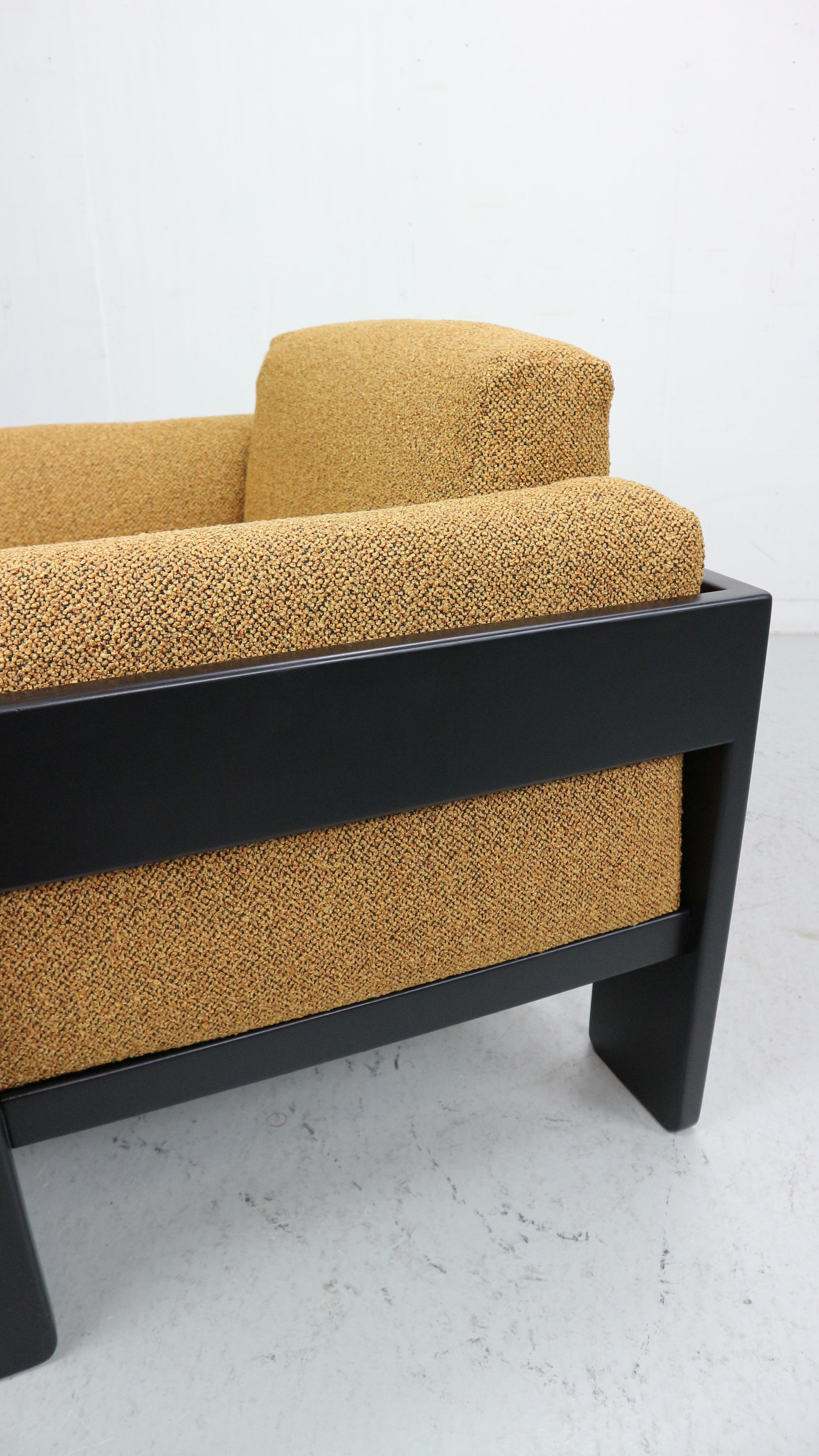 Bastiano Armchair by Afra E Tobia Scarpa for Gavina 70s newly upholstered. 10