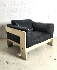 Bastiano leather armchair by Afra e Tobia Scarpa for Gavina 60s, 70s