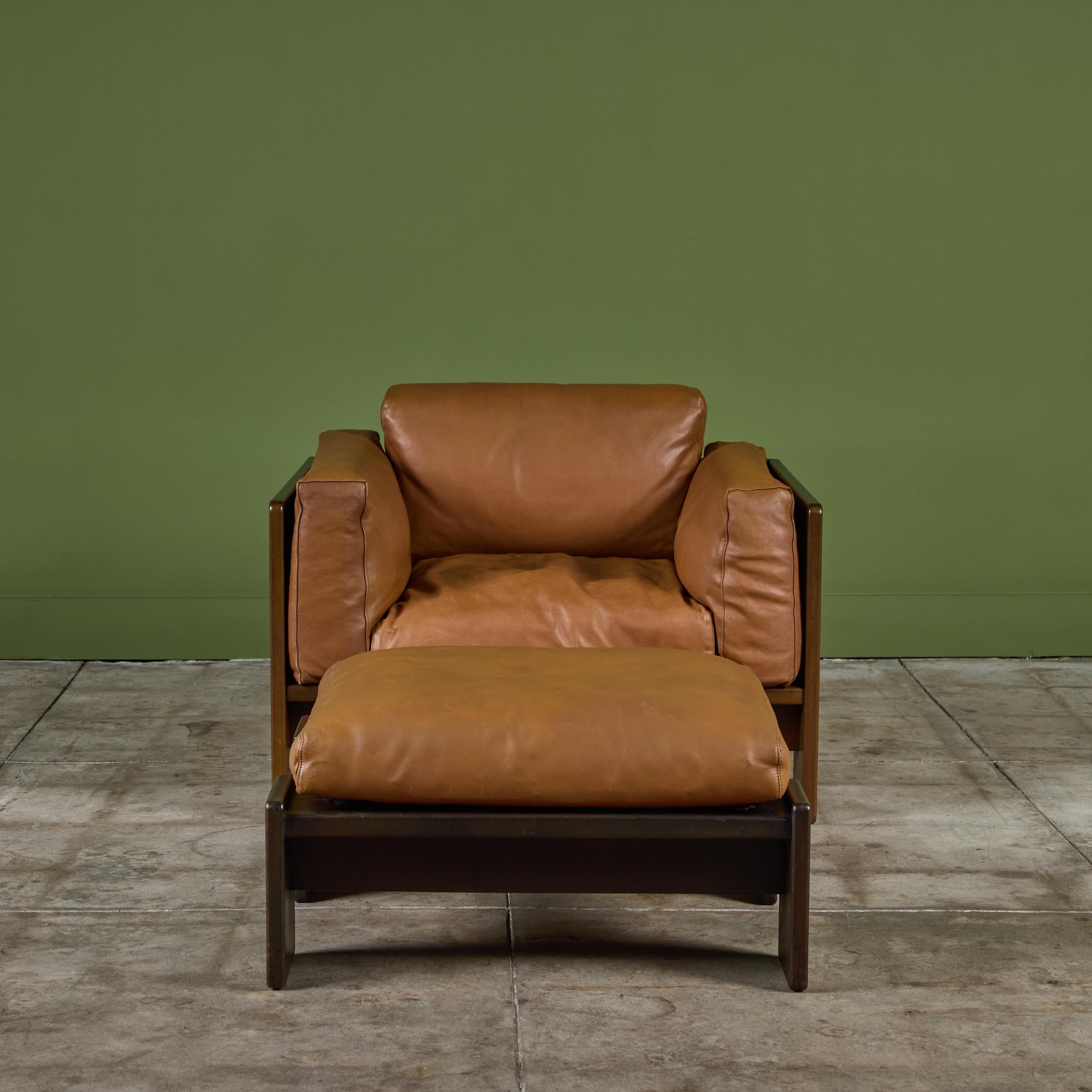 Mid-Century Modern Bastiano Lounge Chair and Ottoman by Tobia Scarpa for Gavina