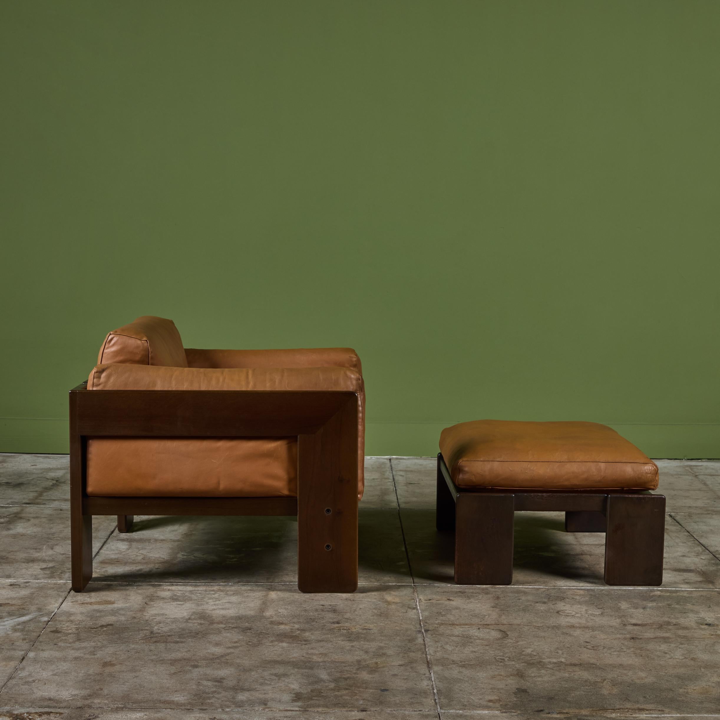 American Bastiano Lounge Chair and Ottoman by Tobia Scarpa for Gavina