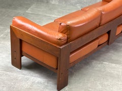 Bastiano sofa by Afra & Tobia Scarpa for Gavina 1970s, original cognac leather