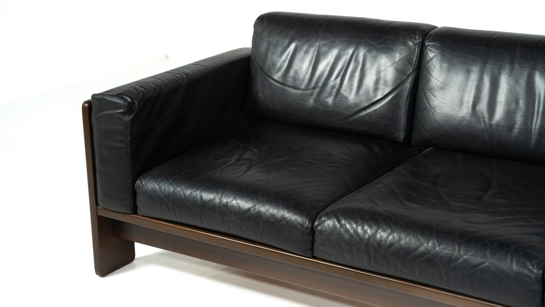 Bastiano Sofa by Tobia Scarpa for Knoll, leather and Wood , Italy, 1962 en venta 4