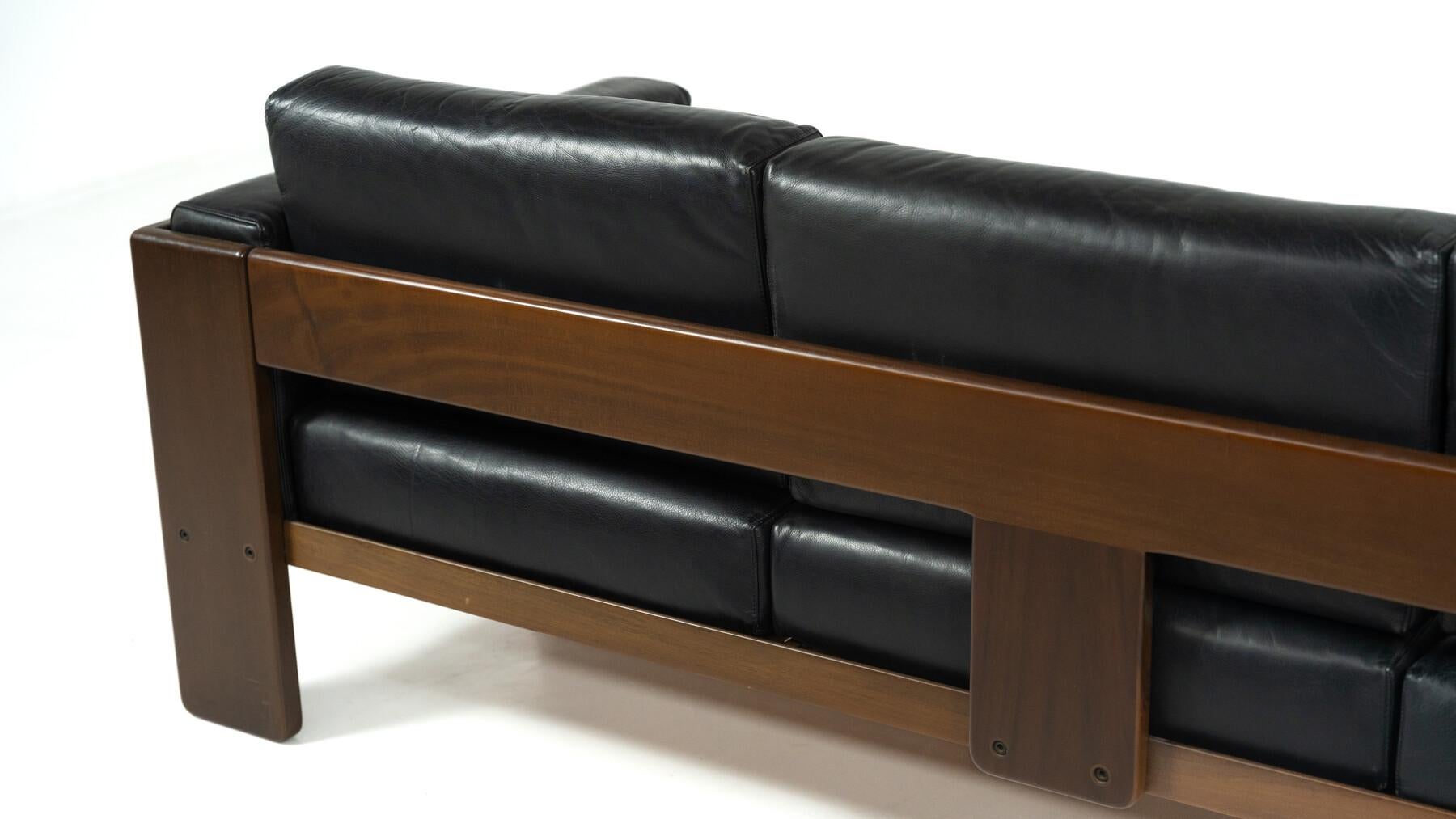 Bastiano Sofa by Tobia Scarpa for Knoll, leather and Wood , Italy, 1962 en venta 1