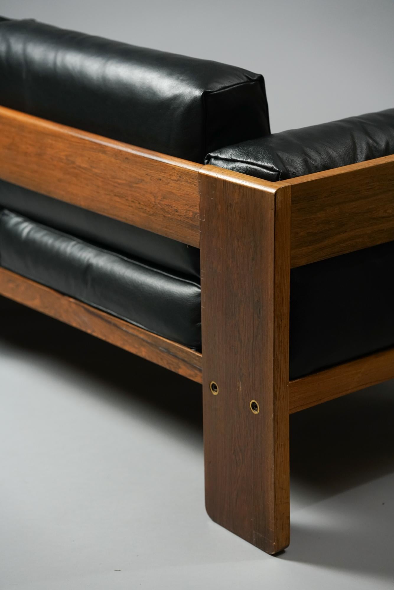 20th Century Bastiano Sofa in Leather by Tobia Scarpa for Haimi Finland, 1960s