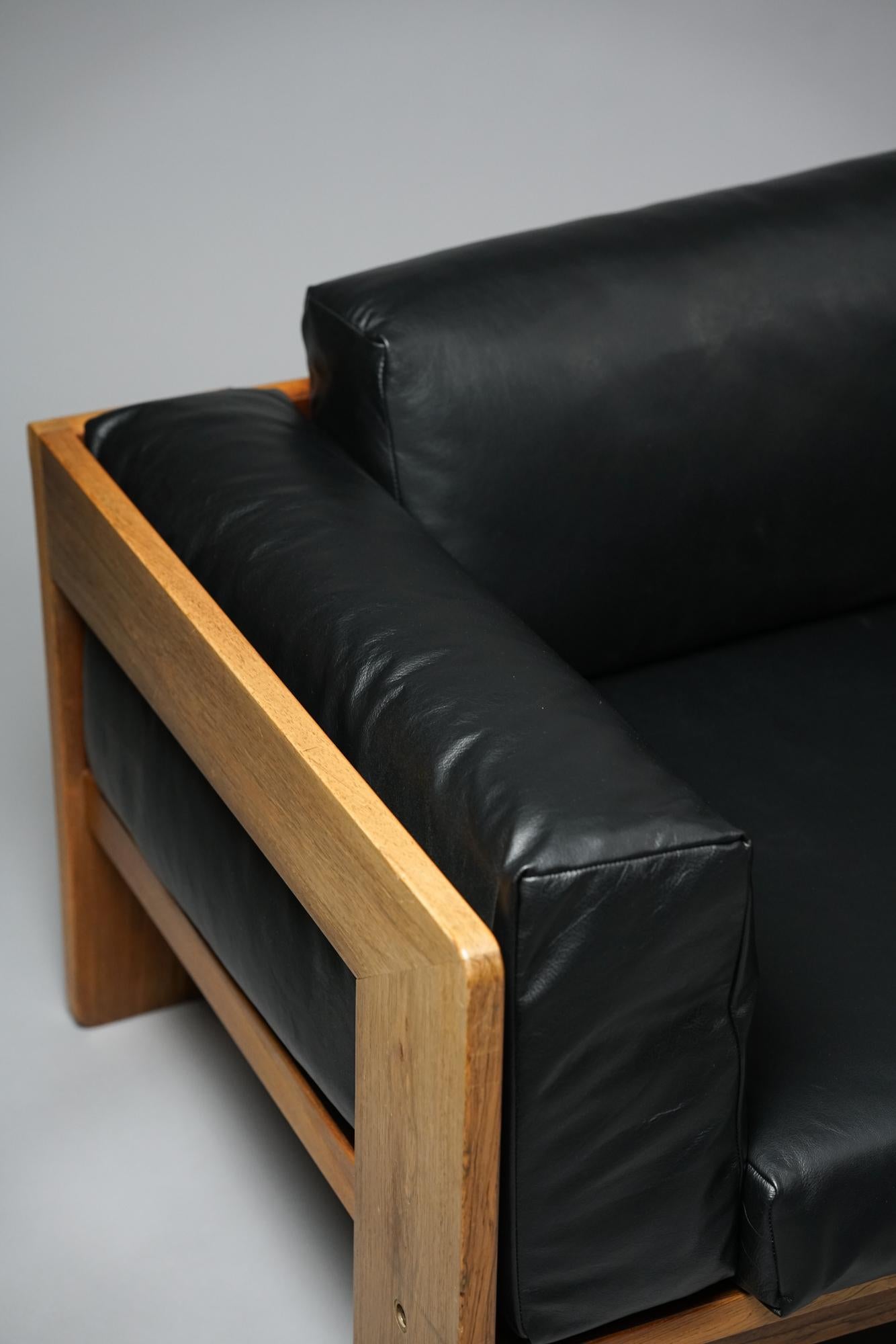Bastiano Sofa in Leather by Tobia Scarpa for Haimi Finland, 1960s 2