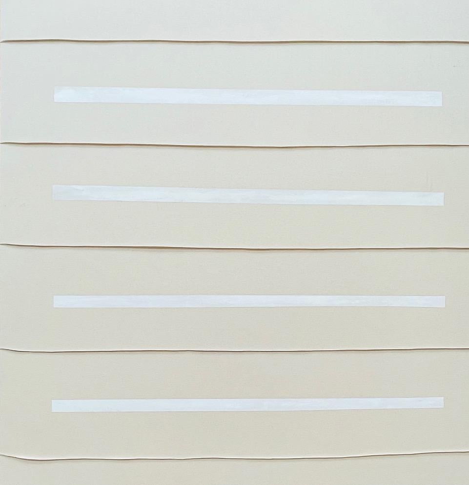 Abstract Painting de Bastienne Schmidt - Sin título 46, Rejillas blancas