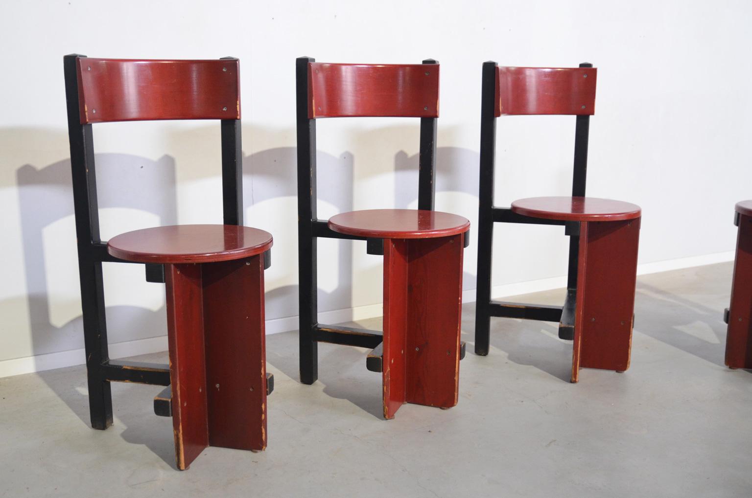 Dutch Bastille Chairs by Piet Blom for the Huizinga Group, Netherlands