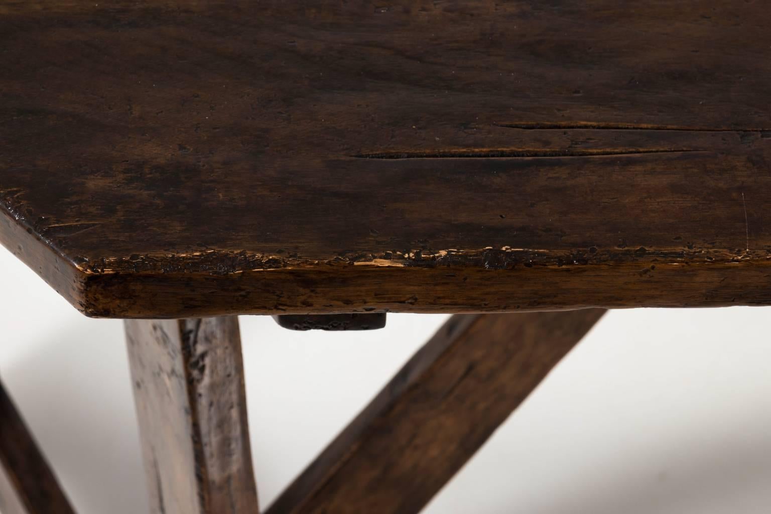 Late 20th Century Bastille Console in Solid Walnut