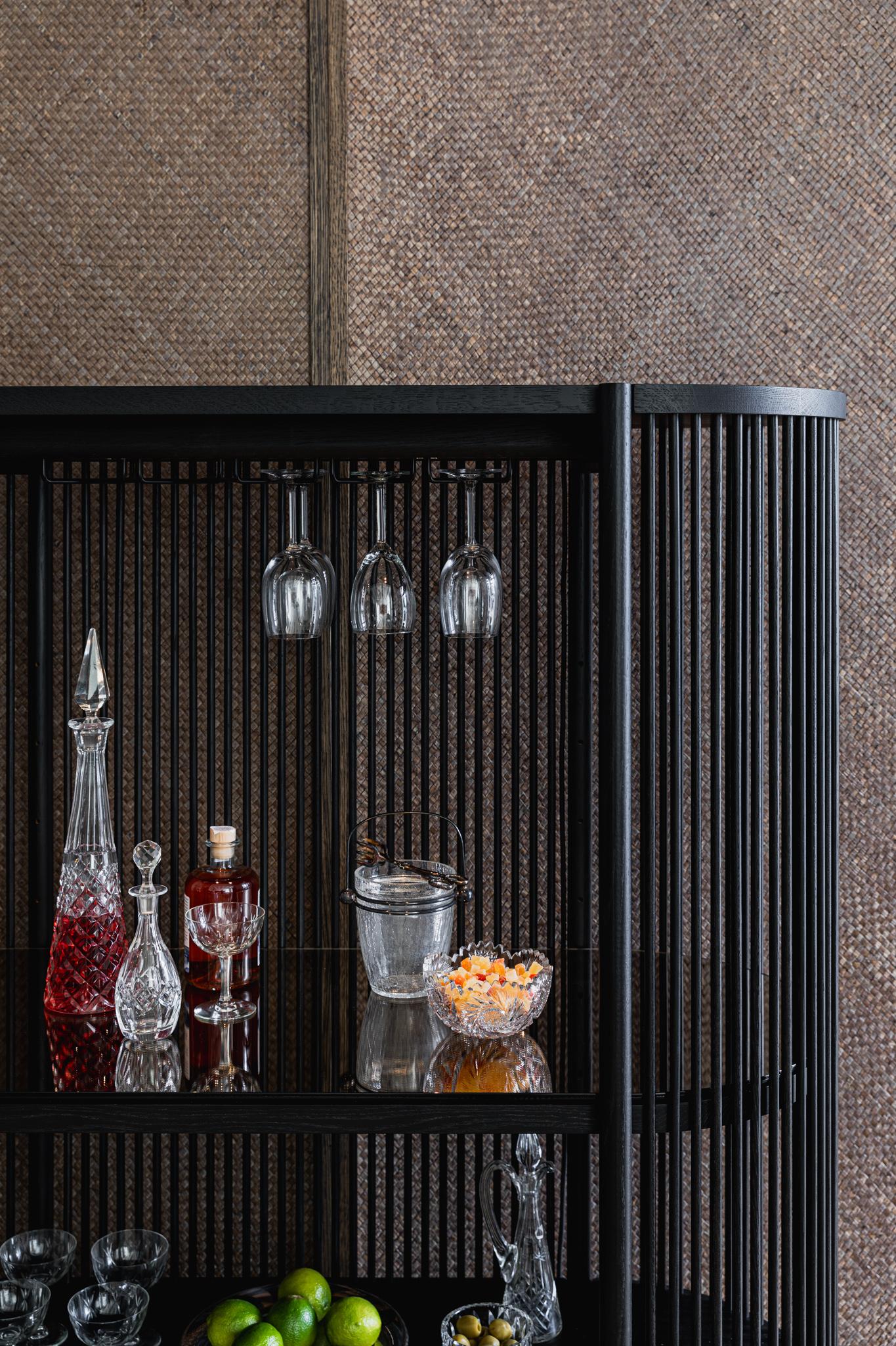 Contemporary Bastone Cabinet in Black by Poiat For Sale