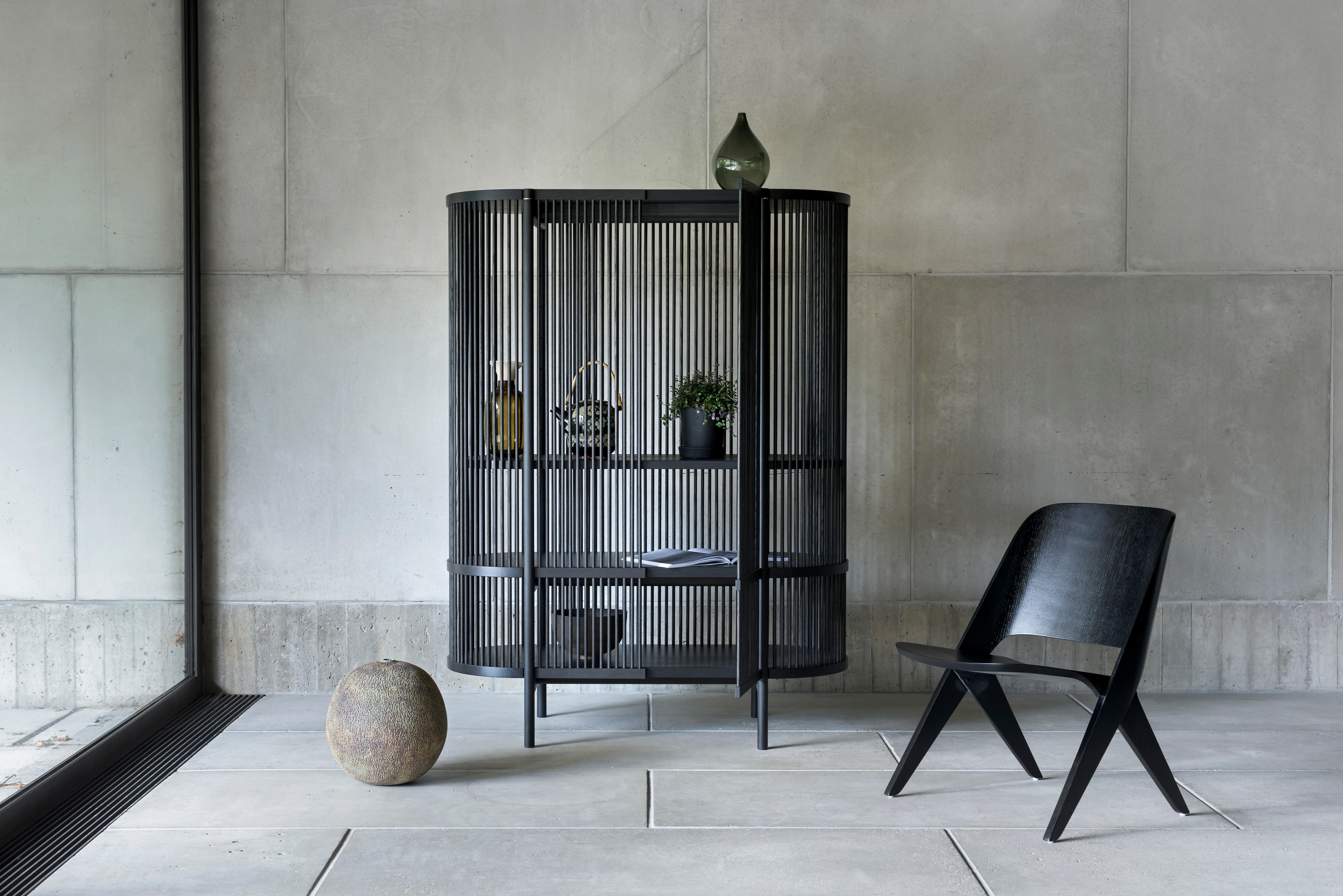 Bastone Cabinet in Black by Poiat For Sale 1