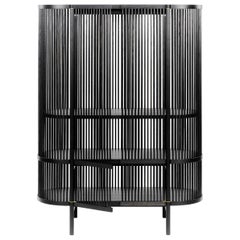Bastone Cabinet in Black with Doors by Poiat