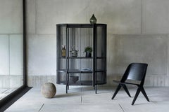 Bastone Cabinet in Black with Doors by Poiat