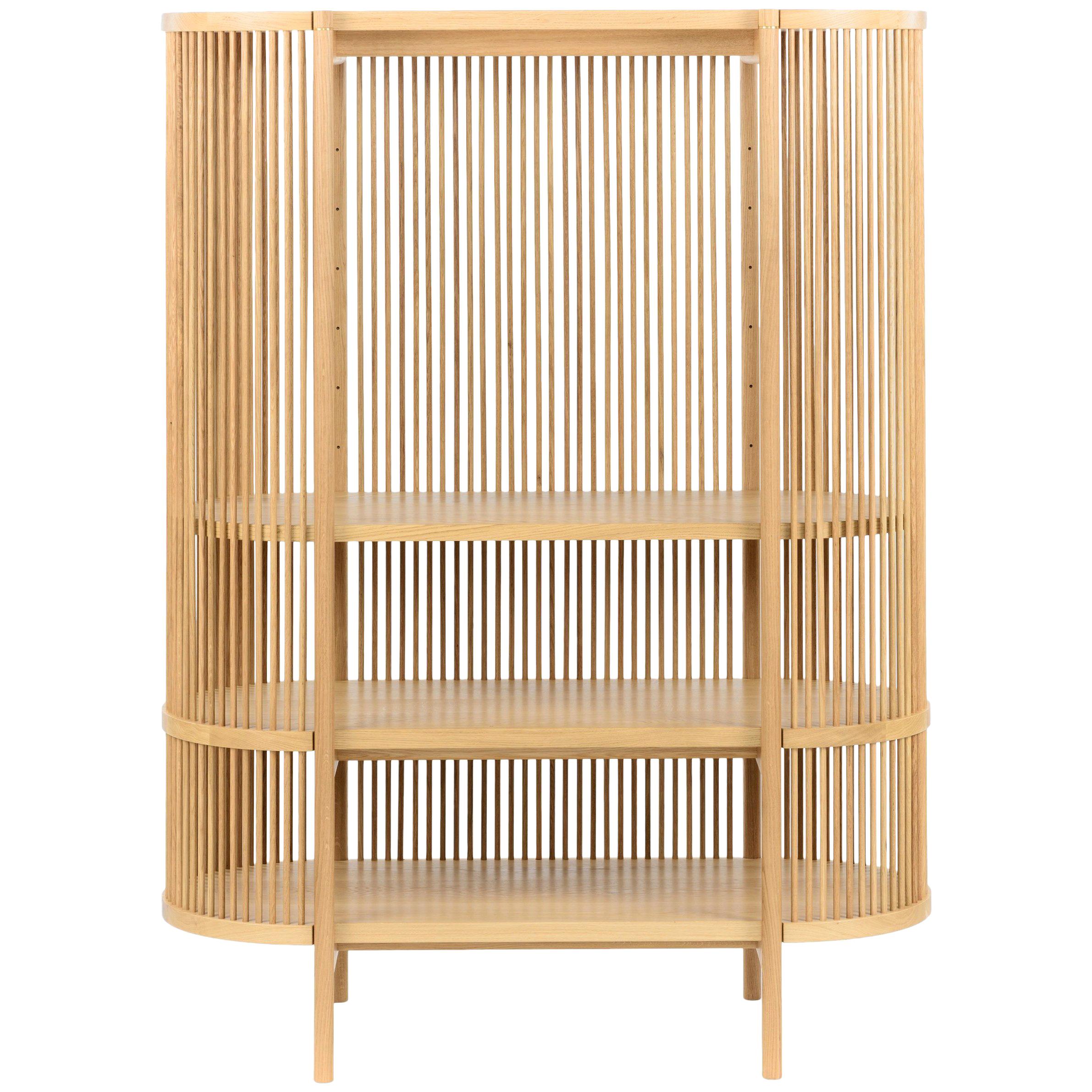 Bastone Cabinet in Oak by Poiat For Sale