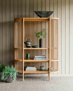 Bastone Cabinet in Oak with Doors by Poiat