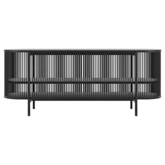 Bastone Sideboard in Black with Doors by Poiat