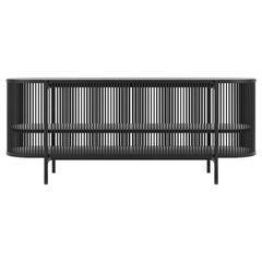 Bastone Sideboard in Black with Doors by Poiat