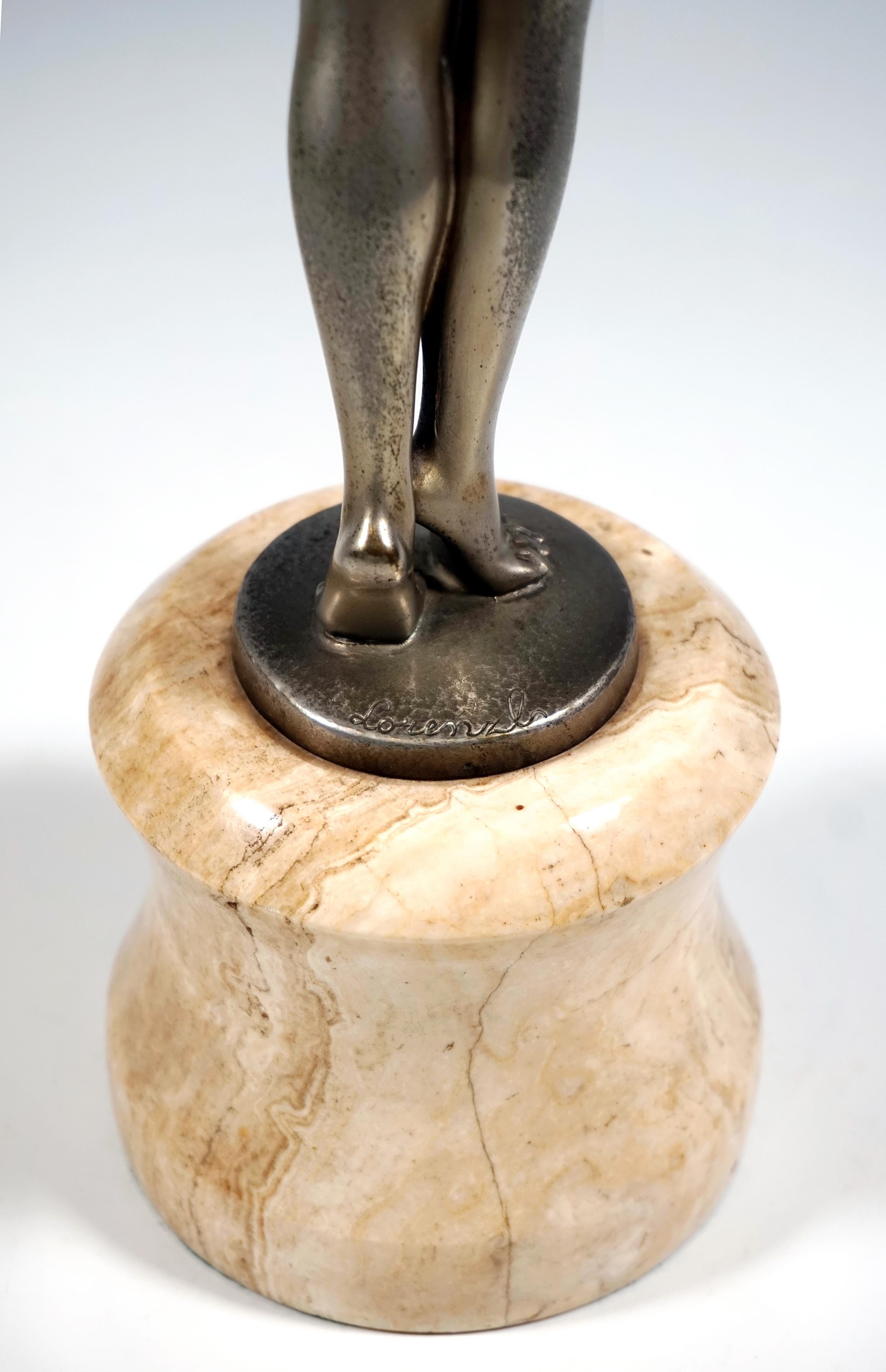 'Bat Girl', Viennese Art Déco Bronze Dancer by Josef Lorenzl c. 1915/1920 2