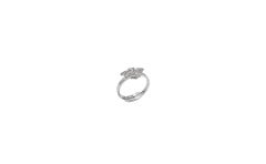 Bat Gold Band Ring with Pavé White Diamonds
