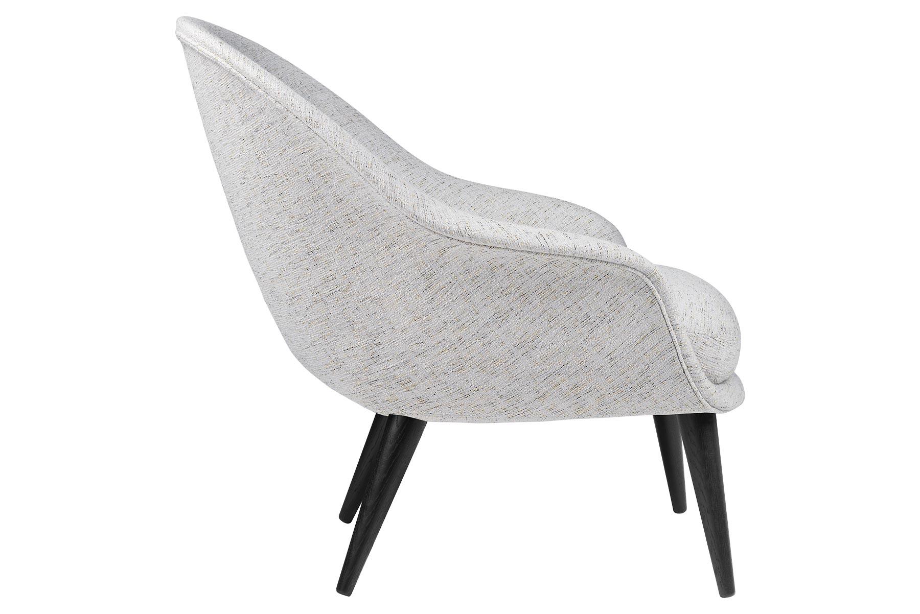 Bat Low Back Lounge Chair, Fully Upholstered, Oak Base For Sale 2