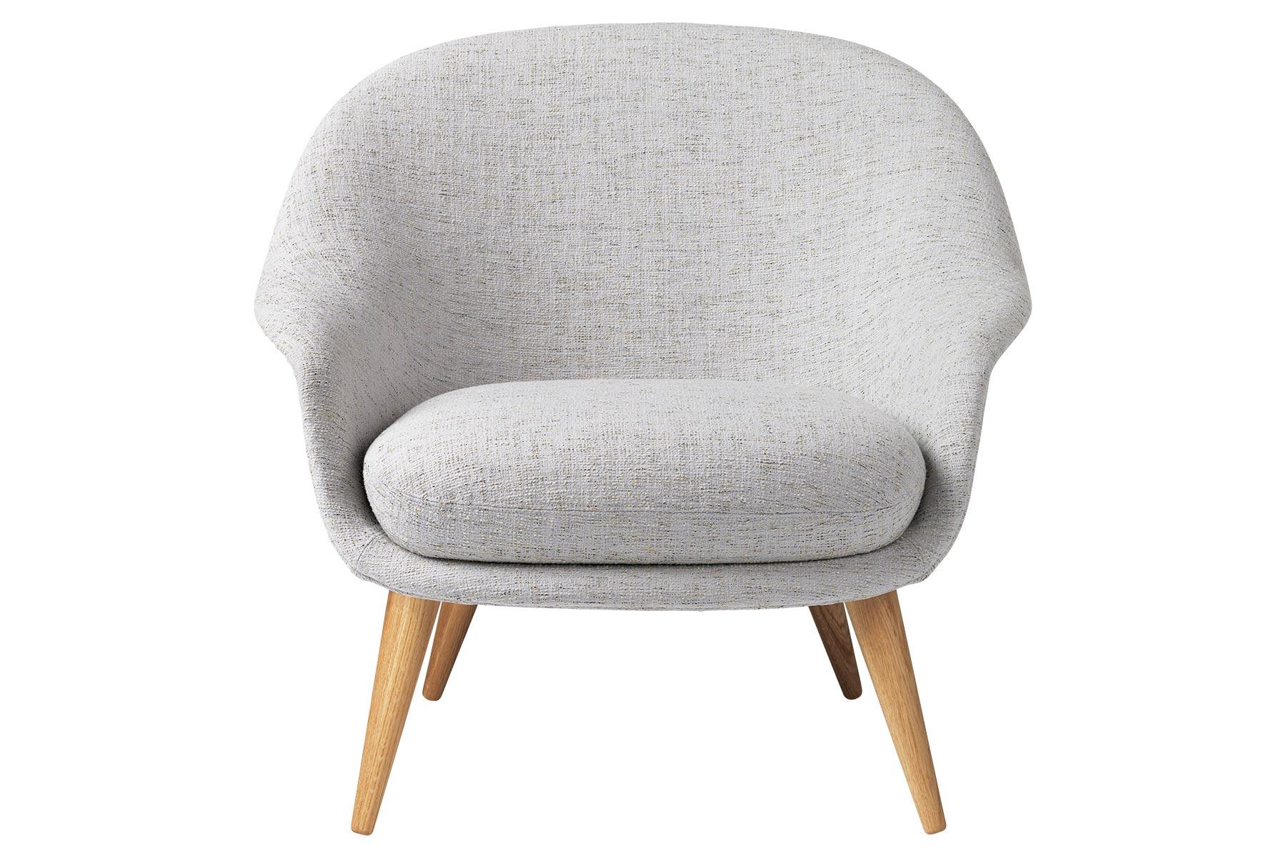 Bat Low Back Lounge Chair, Fully Upholstered, Oak Base For Sale 4