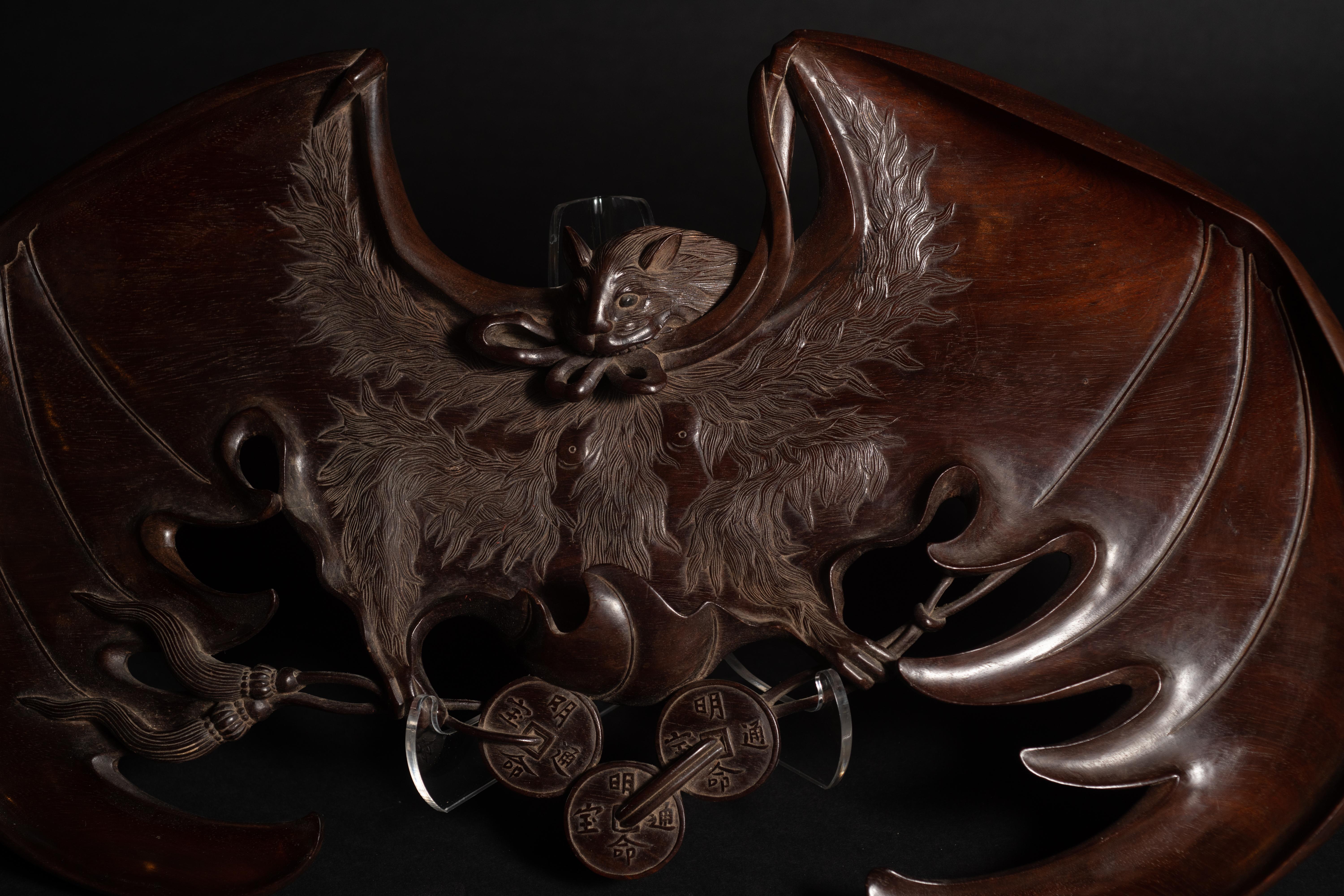 Art Nouveau Bat Plaque For Sale