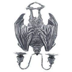 Bat Wall Light Silver Plated Victorian Style very Decorative