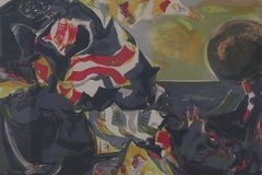 Bata Mihailović, Horisont, Color Lithography, 1976, Framed