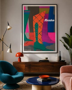 Bata Shoes 1964 Swiss Advertising Poster Womens, Donald Brun